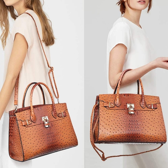 Padlock Togo Vegan Leather Satchel Set - Picture 11 of 16